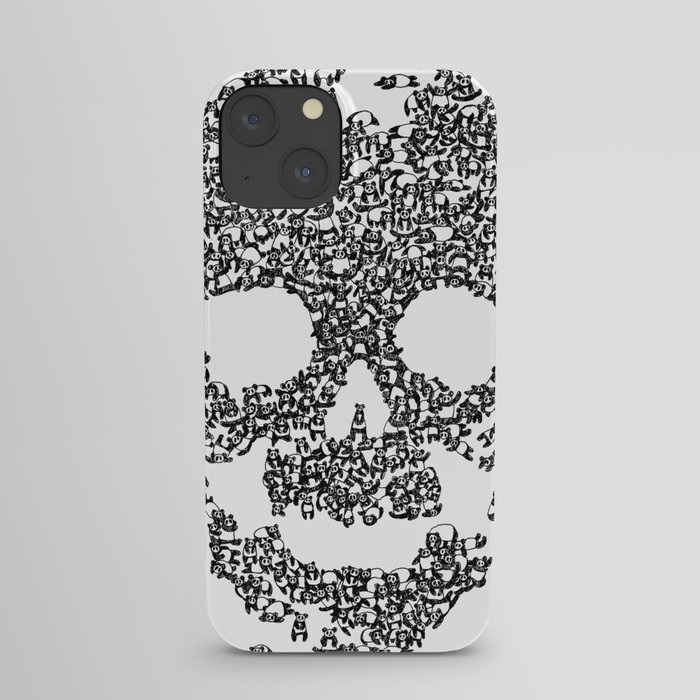 Panda is cool/skull iPhone Case