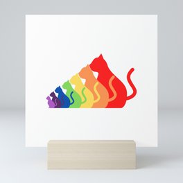 Rainbow Kitties Mini Art Print