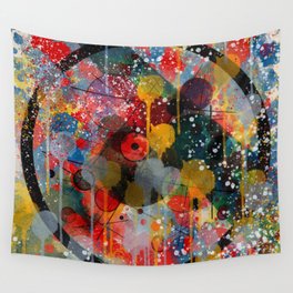Kandinsky Action Painting Street Art Colorful Wall Tapestry
