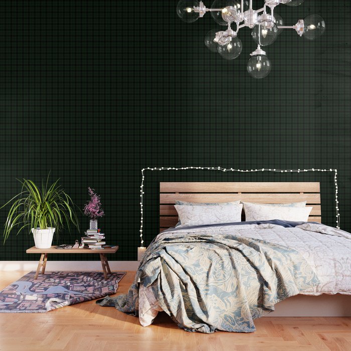 Plaid (Dark green) Wallpaper