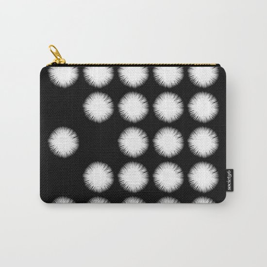 White Fuzz (Abstract, black and white minimalism) Carry-All Pouch