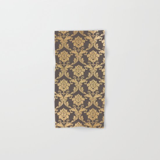 Gold swirls #3 Hand & Bath Towel