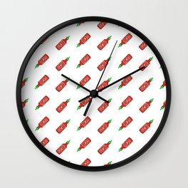 Sriracha Pattern Wall Clock