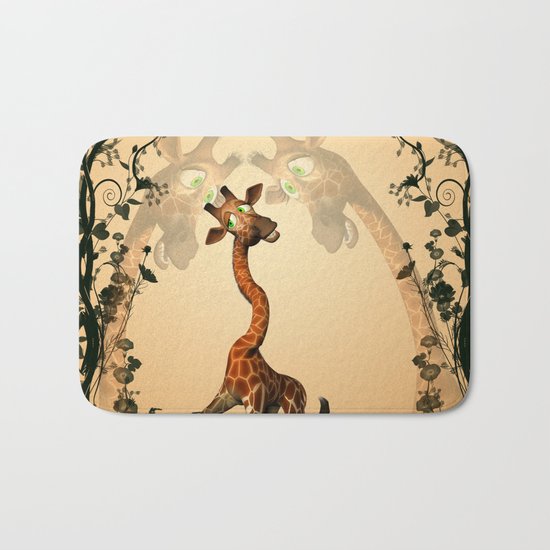 Funny giraffe Bath Mat