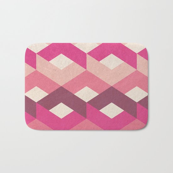 Pink Fancy Pattern Bath Mat