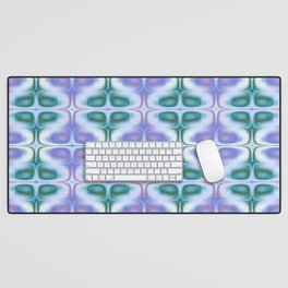 Blue Retro Beehive Abstract Desk Mat