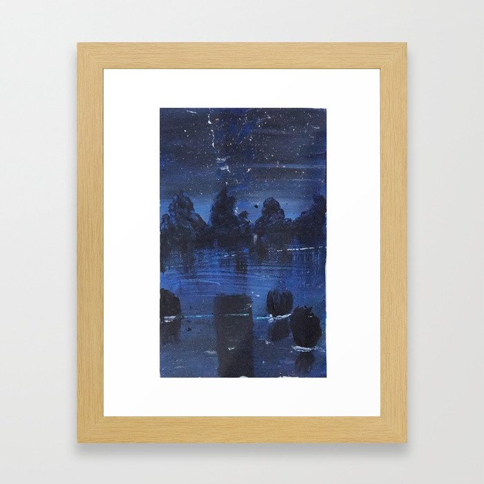 blue Framed Art Print