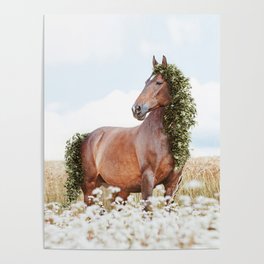 Spring Horse - Growing and Blooming Poster