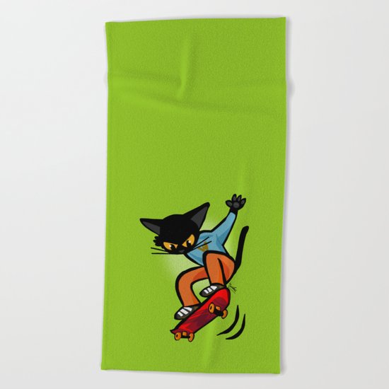 Skateboard Beach Towel