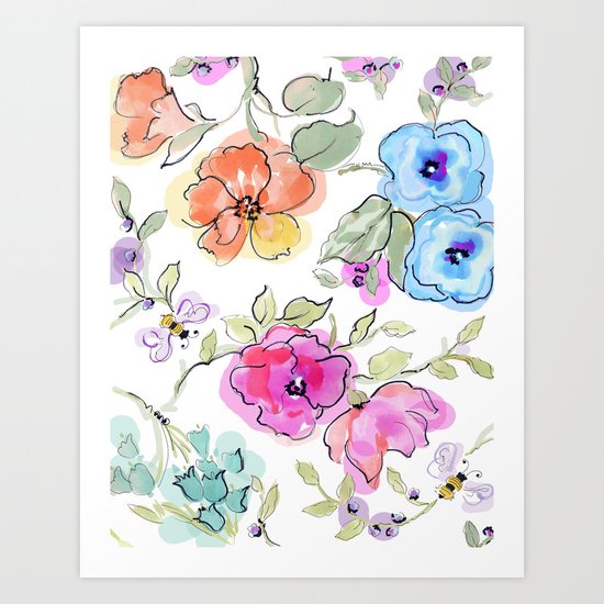 bees Art Print