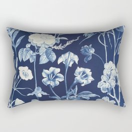 Cyanotype Painting (Roses, Orchids, Tulips, Fern, Fritillarias, etc) Rectangular Pillow