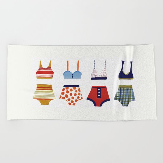 Les bikinis rétro Beach Towel