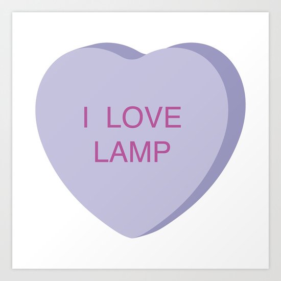 Brick Tamland Conversation Heart Art Print