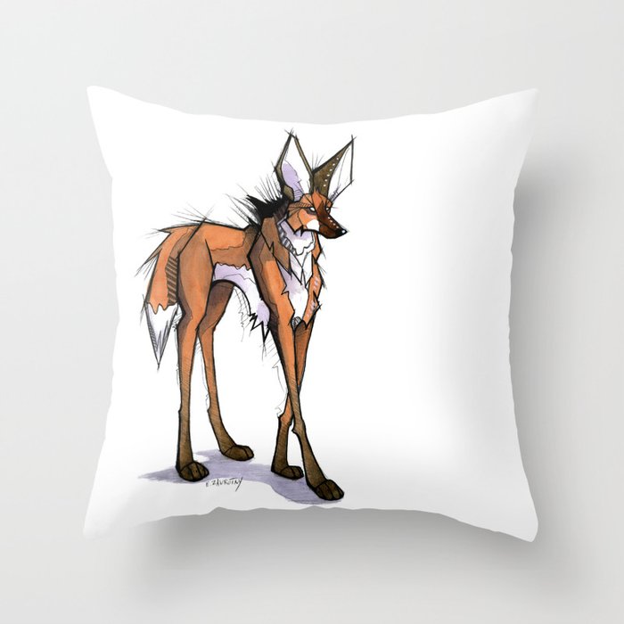 Wolf sales throw pillow