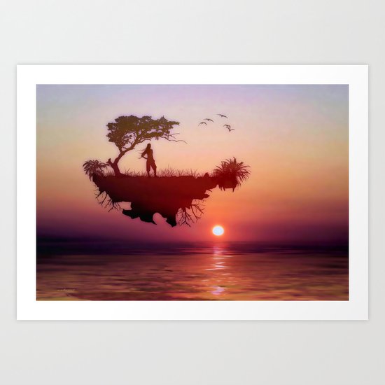 LANDSCAPE - Solitary sister Art Print