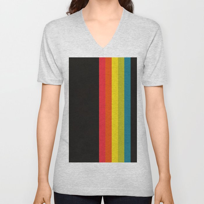 Retro Camera Color Palette V Neck T Shirt