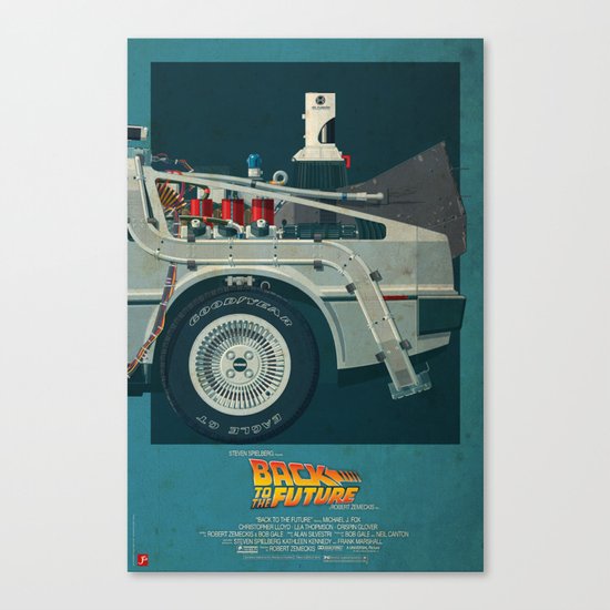DeLorean Time Machine, Back to the Future Version 2 III/III Canvas Print