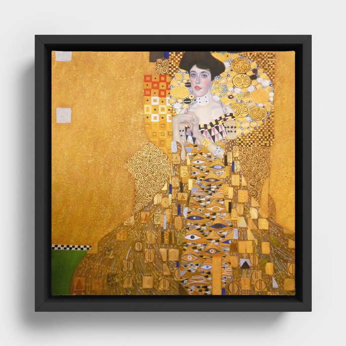 Gustav Klimt - The Woman in Gold Framed Canvas