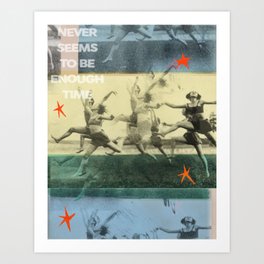 run and dance and sing Art Print