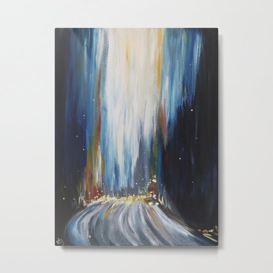Blue Abstract Metal Print