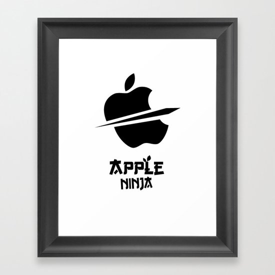 Apple Ninja Framed Art Print