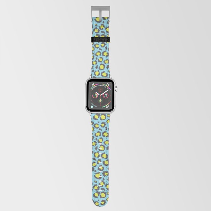 Blue and Neon Yellow Leopard Print Animal Print Cheetah Print