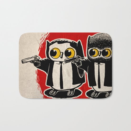 Owls Pulp Fiction Bath Mat