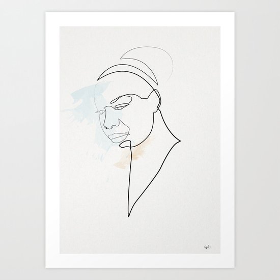 One Line Nina Simone Art Print