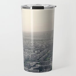 Champ de Mars and Eiffel Tower | Aerial cityscape Paris | Selective color Travel Mug