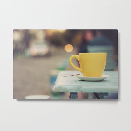 The yellow cup Metal Print