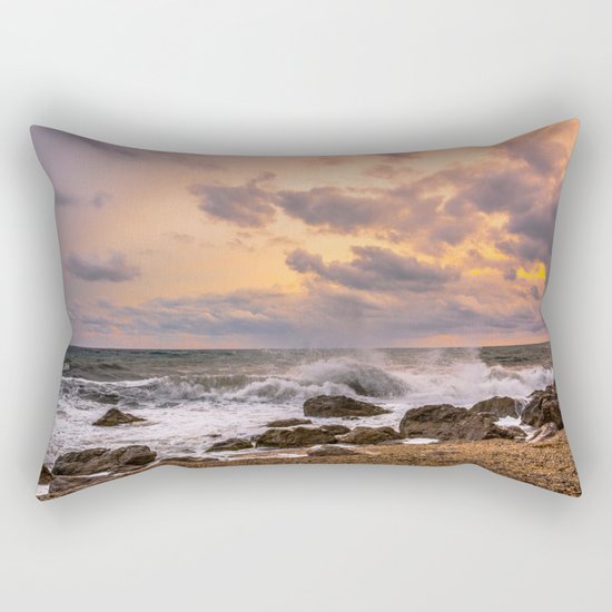 Sunset at sea Rectangular Pillow
