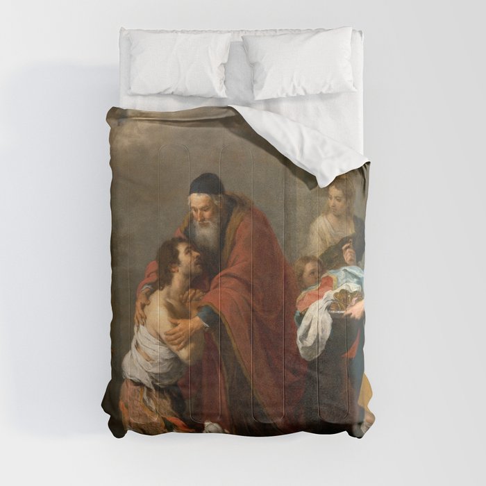 The Return of the Prodigal Son, 1670 by Bartolome Esteban Murillo Comforter