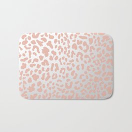 Rose Gold Leopard Spots Bath Mat