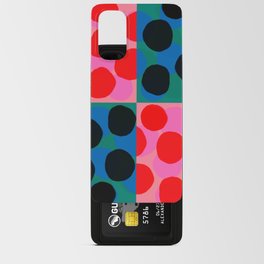 Mid-Century Modern Abstract Bubbles Hot Pink Android Card Case