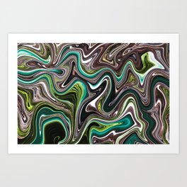 Nature Abstract Marble Art Print | Stone, Earth, Brush, Natural, Fluid, Land, Nature, Modern, Paddle, Gemstone 