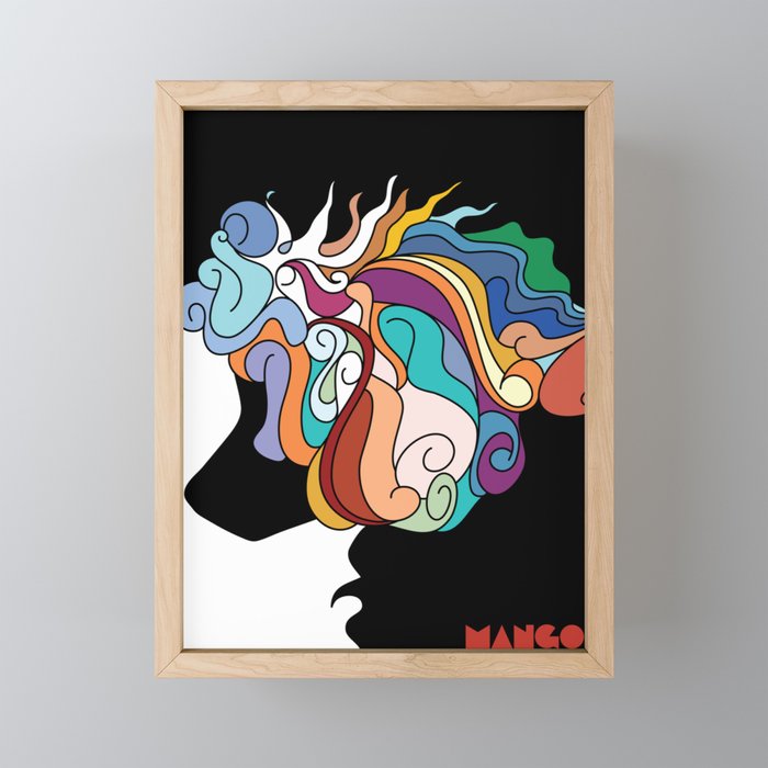 Freewheelin' Mango Framed Mini Art Print