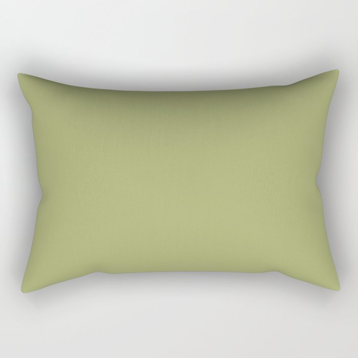 Olive Green Color Rectangular Pillow