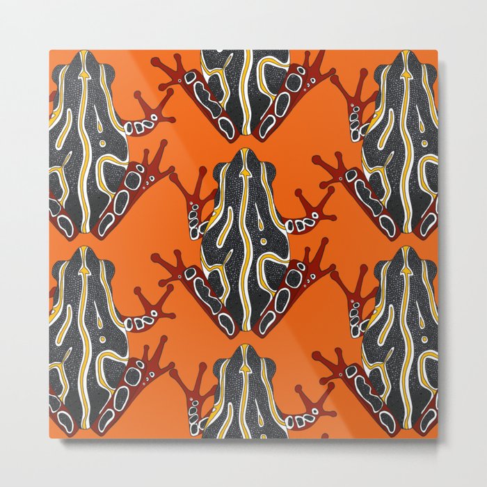 congo tree frog orange Metal Print