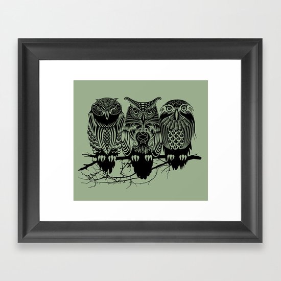 Owls of the Nile Framed Art Print