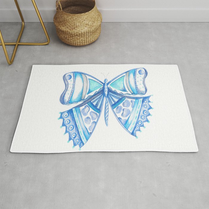 Butterfly Blues Rug