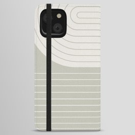 Two Tone Line Curvature LXIII iPhone Wallet Case