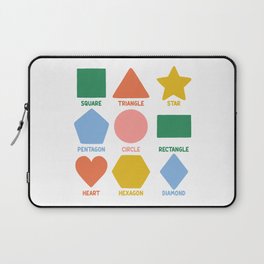 Shapes Poster - Colorful Geometry Education Nursery Prints Laptop Sleeve