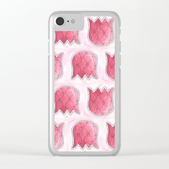 Topsy Turvy Tulips 2 Clear iPhone Case