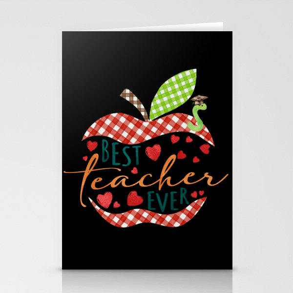 Best teacher ever quote gift Stationery Cards