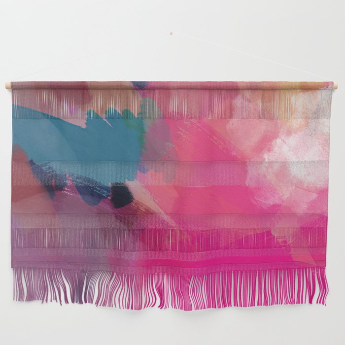 PINK abstract landscape Wall Hanging