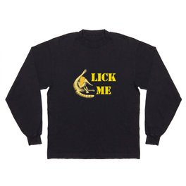 Lick Me (cat cleaning itself) Long Sleeve T Shirt