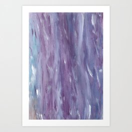 Touching Purple Blue Watercolor Abstract #1 #painting #decor #art #society6 Art Print