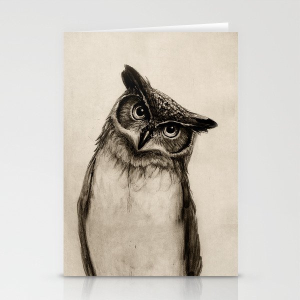 Owl Sketch Stationery Cards