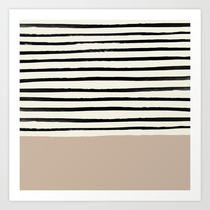 Society6 iPhone4/4S,5用 Summer Lovin' by Leah Flores Latte & Stripes Framed Art Print by Leah Flores | Society6