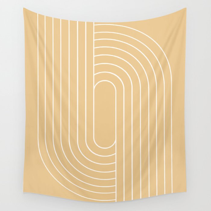 Oval Lines Abstract XXXIV Wall Tapestry